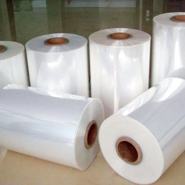 Pusat 300 / 600mm Pusat Dilipat Multi Lapisan Polyolefin Roll Pof Shrink Wrap Film untuk Penapis