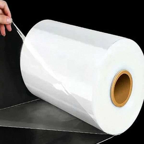 Bahan POF Custom centerfold polyolefin menyusut fim plastik pembungkusan gulungan untuk minuman