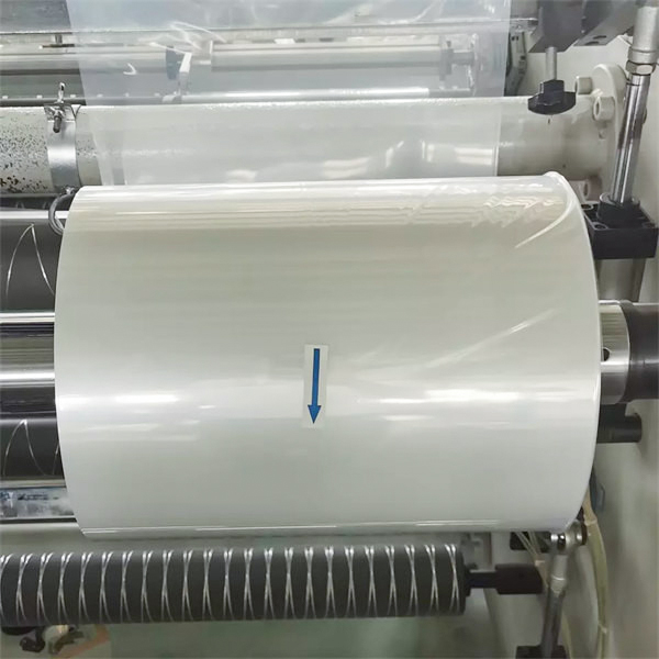 Lapisan Lapisan Co Extrusion POF Haba mengecut filem 12 mikron menyusut bungkus gulungan plastik